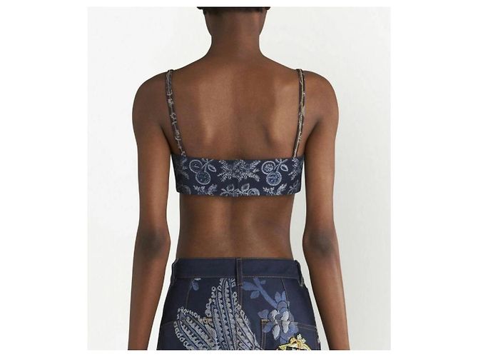 Top in jacquard Etro blu navy - vista 6