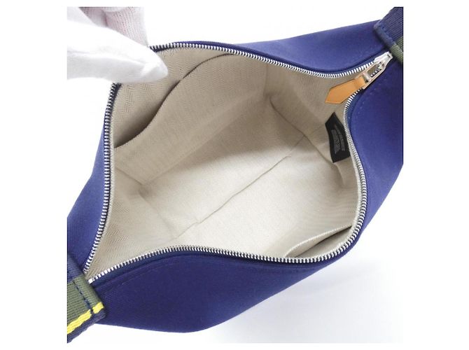 Hermès Bolso pouch Hermes H Pavillon Brid à Black PM Azul - vista 7