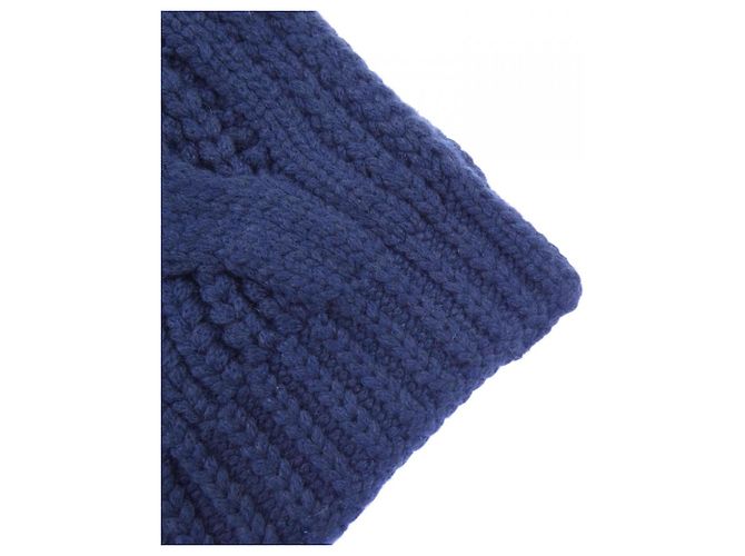 Hermès Hermes Cable Maillon Scarf Navy blue - view 2