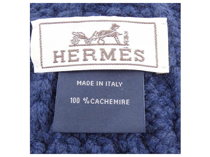 Hermès Hermes Cable Maillon Scarf Navy blue - view 3