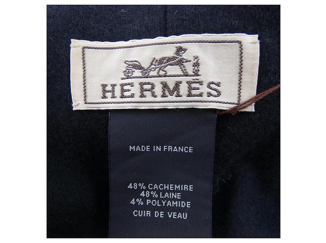 Scalacollo in cashmere Hermès in Navy Blu navy - vista 3