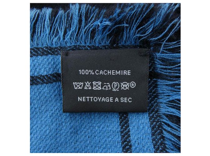 Hermès Hermes Cashmere Shawl Black Blue - view 3