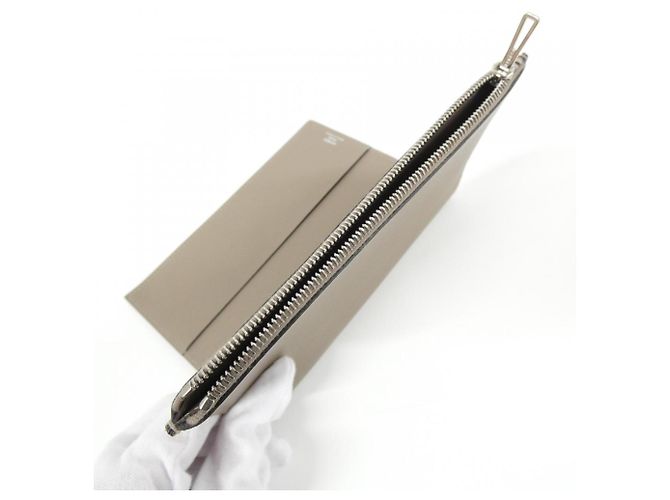 Hermès Funda de libreta Hermes EA Zip PM 074737CK Castaño Gris - vista 5