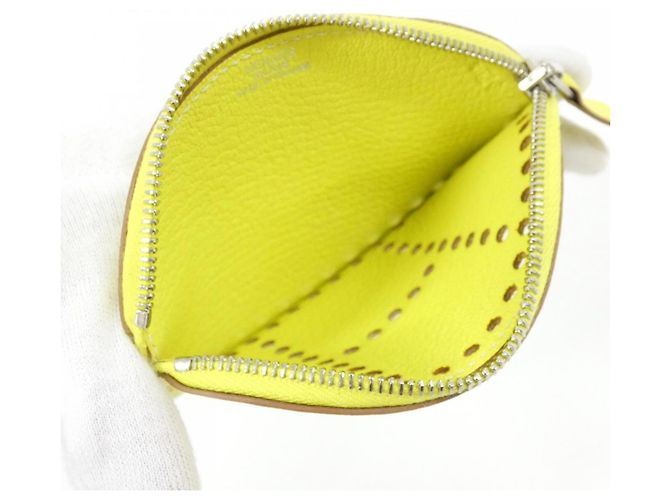 Hermès Evelyne Coin Purse Dorado Amarillo - vista 5