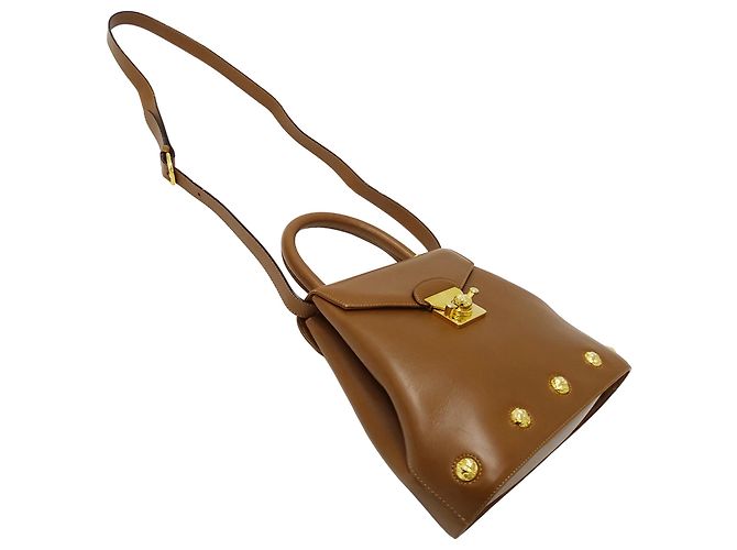 Borsa a mano in pelle marrone Salvatore Ferragamo - vista 4