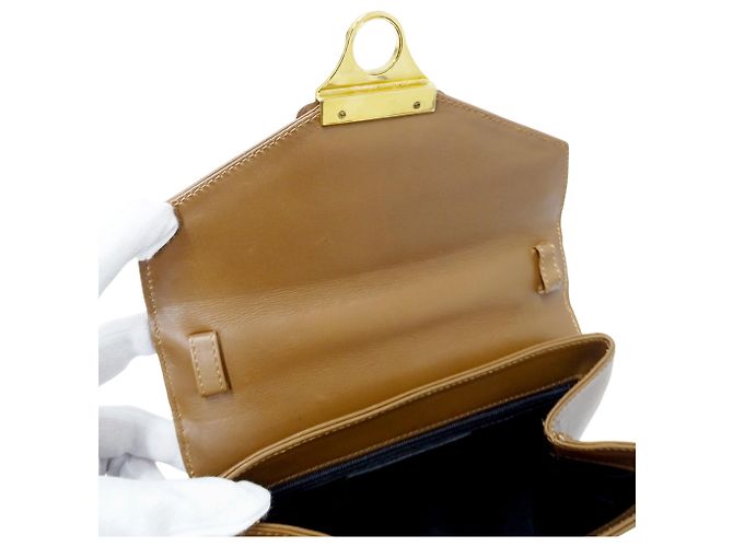 Borsa a mano in pelle marrone Salvatore Ferragamo - vista 7