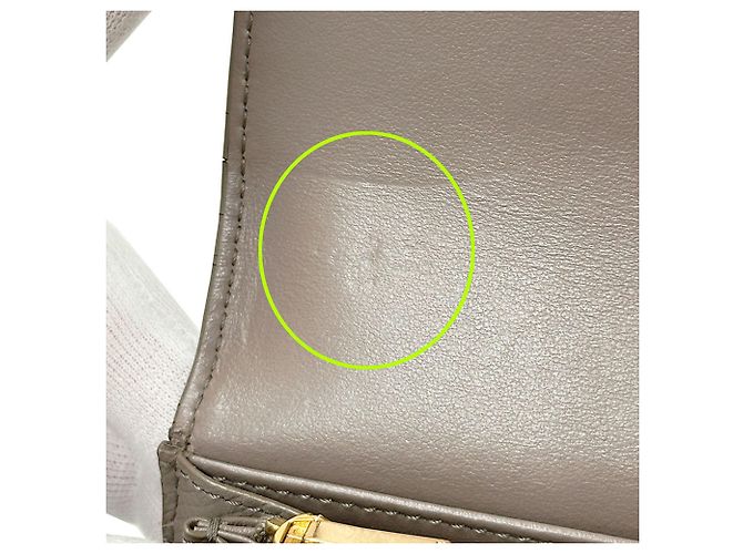 Céline Celine langes Portemonnaie aus gräulichem Leder Grau - Ansicht 12
