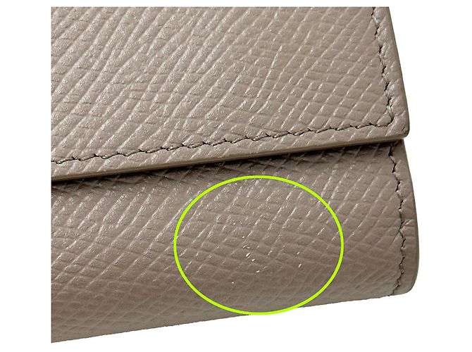 Céline Celine langes Portemonnaie aus gräulichem Leder Grau - Ansicht 9