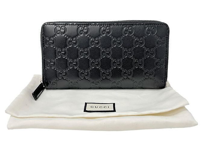 Gucci Black GG Leather Long Wallet - view 5