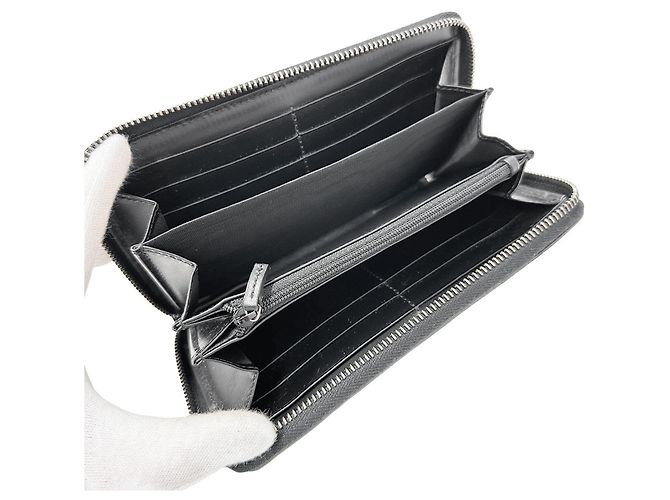 Gucci Black GG Leather Long Wallet - view 6