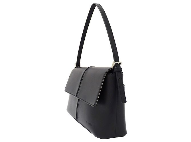 Burberry Schultertasche aus schwarzem Leder - Ansicht 4