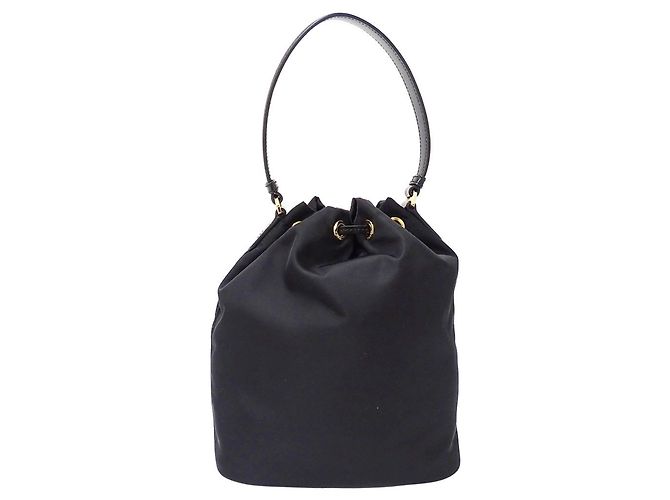 Borsa secchiello Prada Duet Re-Nylon Nero - vista 2