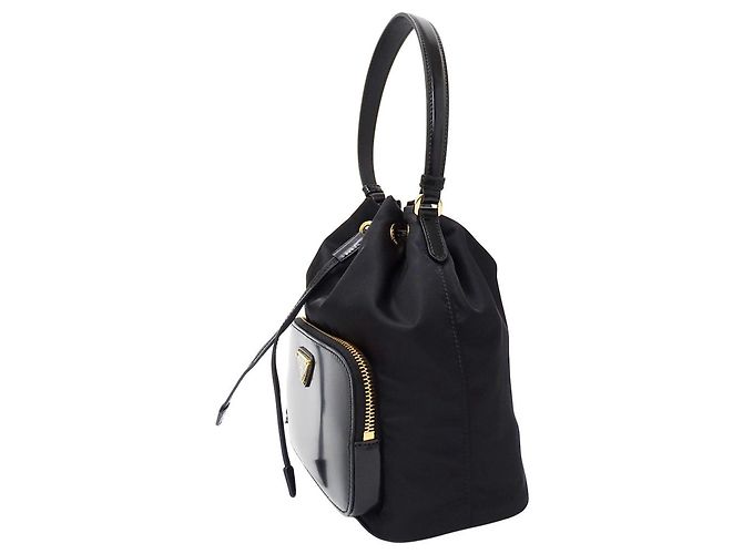 Borsa secchiello Prada Duet Re-Nylon Nero - vista 4
