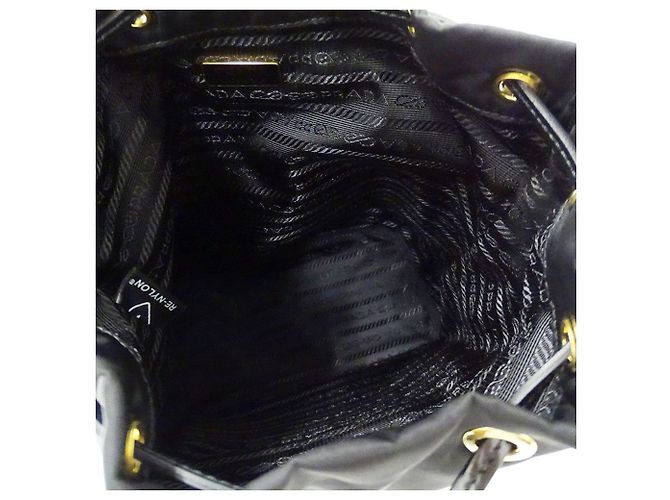 Borsa secchiello Prada Duet Re-Nylon Nero - vista 8