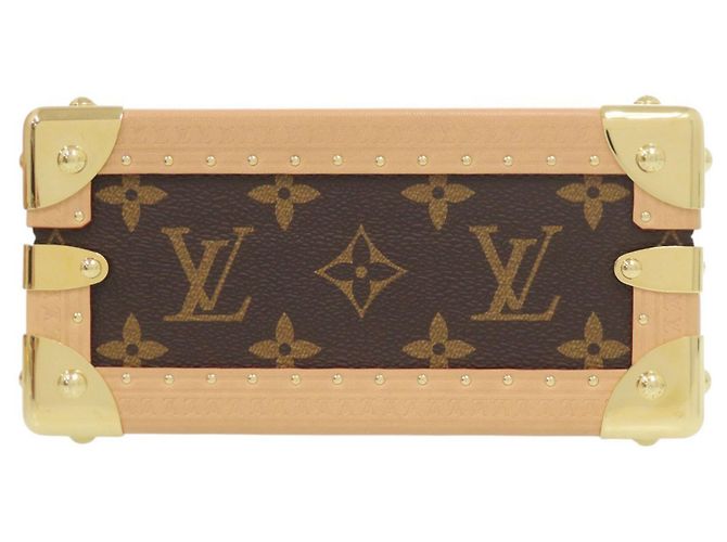 Bolso de mano Louis Vuitton x Takashi Murakami Mini Square Trunk Castaño - vista 4