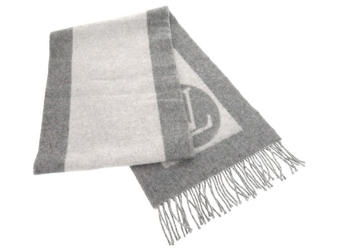 Louis Vuitton Echarpe Cardiff Gray Scarf Marrom - vista 2