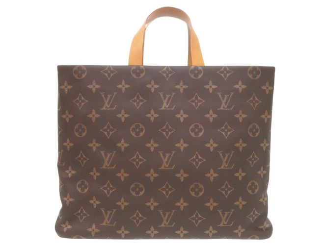 Saco Tote Louis Vuitton em couro Monogram castanho Marrom - vista 3