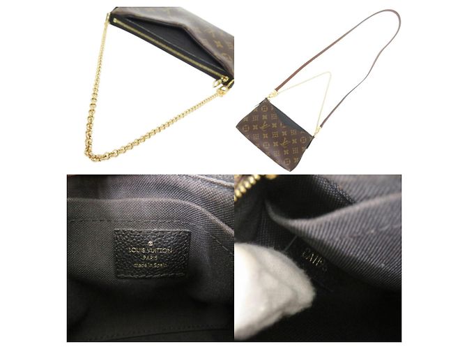 Louis Vuitton Pallas Clutch Shoulder Bag Brown - view 9