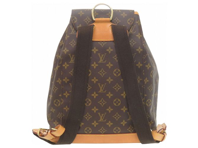 Mochila Louis Vuitton Montsouris GM Monogram Castaño - vista 2