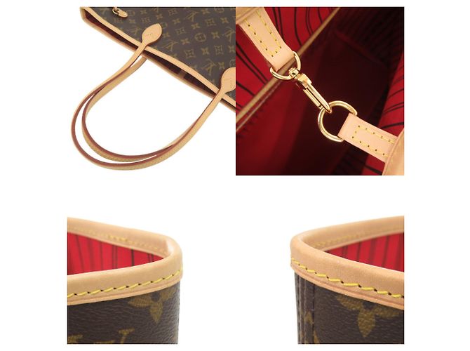 Sac cabas Louis Vuitton Neverfull MM Monogram en Cerise Fuschia - vue 7