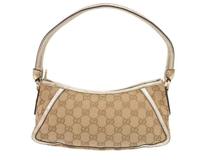 Gucci Abbey GG Canvas Schultertasche Beige Golden - Ansicht 2