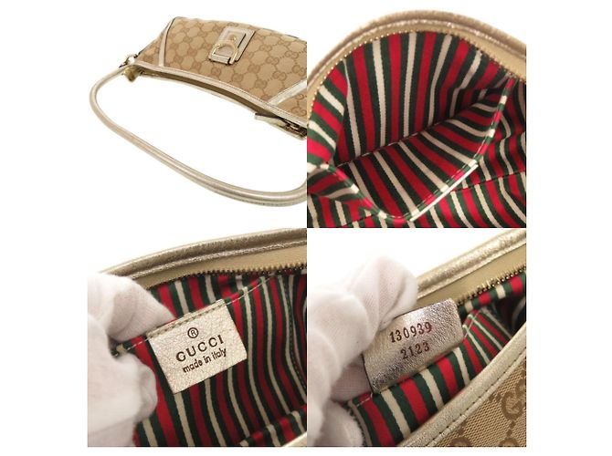 Gucci Abbey GG Canvas Schultertasche Beige Golden - Ansicht 6