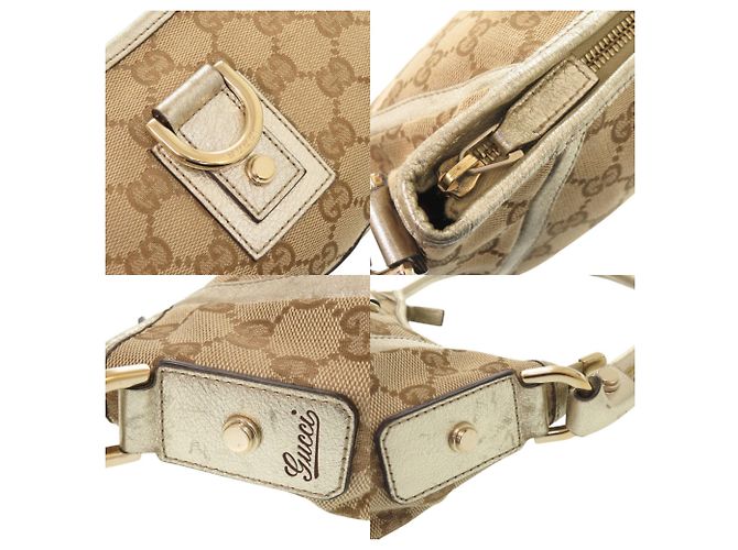 Gucci Abbey GG Canvas Schultertasche Beige Golden - Ansicht 7
