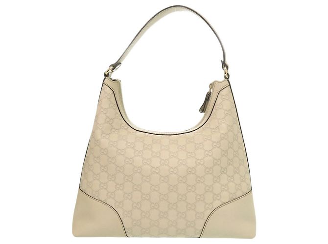 Borsa a spalla singola Gucci in pelle avorio Crudo - vista 3