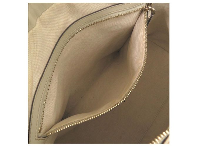 Borsa a spalla singola Gucci in pelle avorio Crudo - vista 8