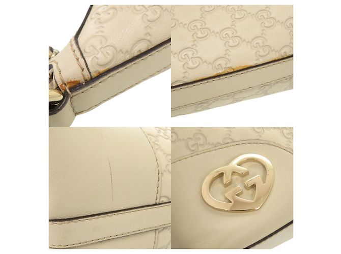 Borsa a spalla singola Gucci in pelle avorio Crudo - vista 9