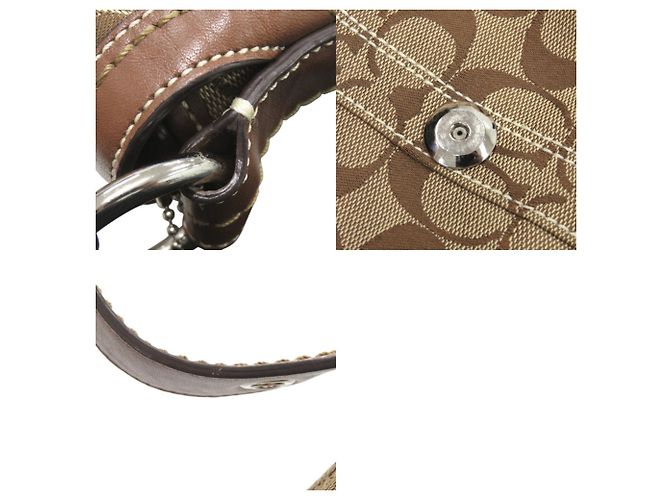 Bolsa Coach Signature One-Shoulder Bag Marrom Bege - vista 10