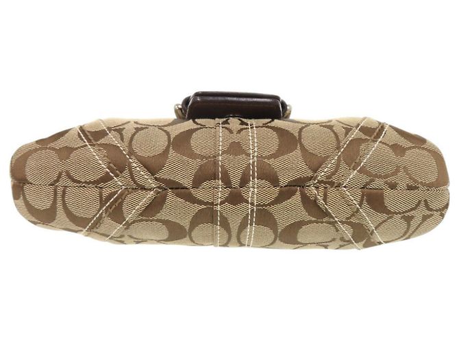 Bolsa Coach Signature One-Shoulder Bag Marrom Bege - vista 4