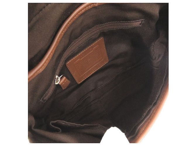 Bolsa Coach Signature One-Shoulder Bag Marrom Bege - vista 7