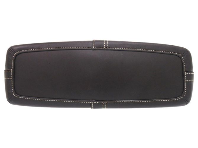Bolsa de Ombro Mini Signature Coach Marrom Preto - vista 3