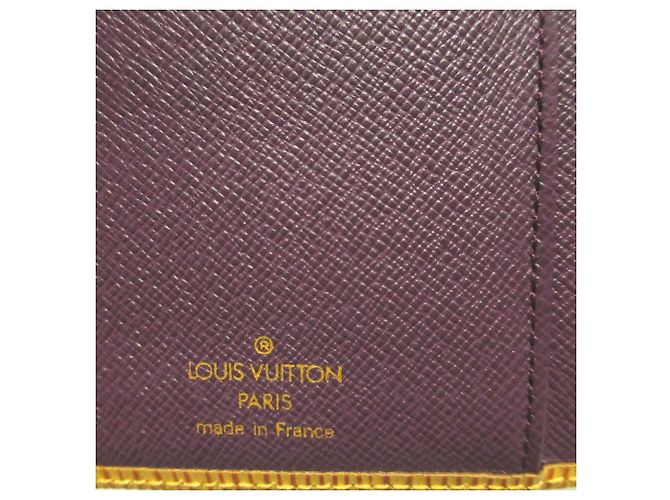 Portafoglio lungo bi-fold in pelle Epi Louis Vuitton Giallo - vista 7
