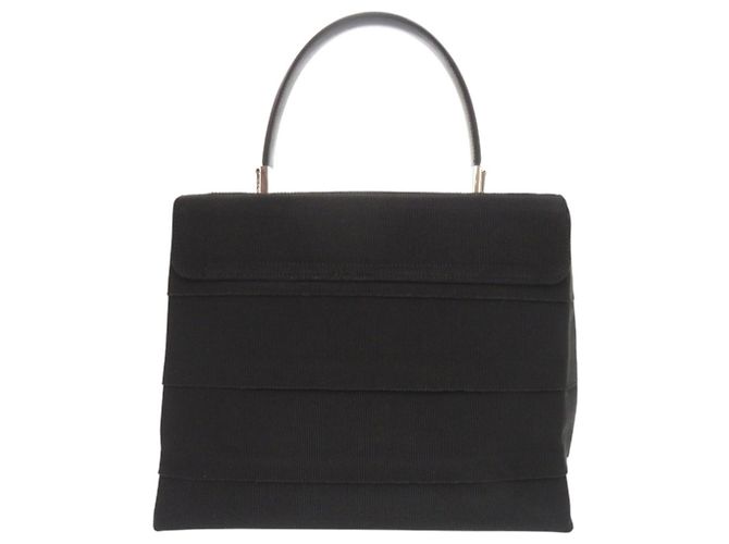 Borsa Salvatore Ferragamo Gancini in tela e pelle Nero - vista 3