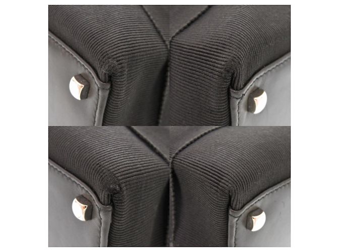 Borsa Salvatore Ferragamo Gancini in tela e pelle Nero - vista 4