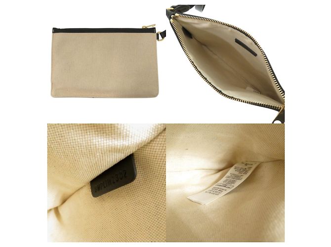 Burberry Soft Canvas Logo Horseferry Tote Bag Schwarz Beige - Ansicht 9