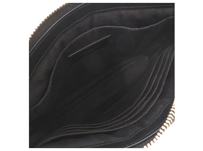 Borsa a pochette in pelle nera Yves Saint Laurent Nero - vista 5