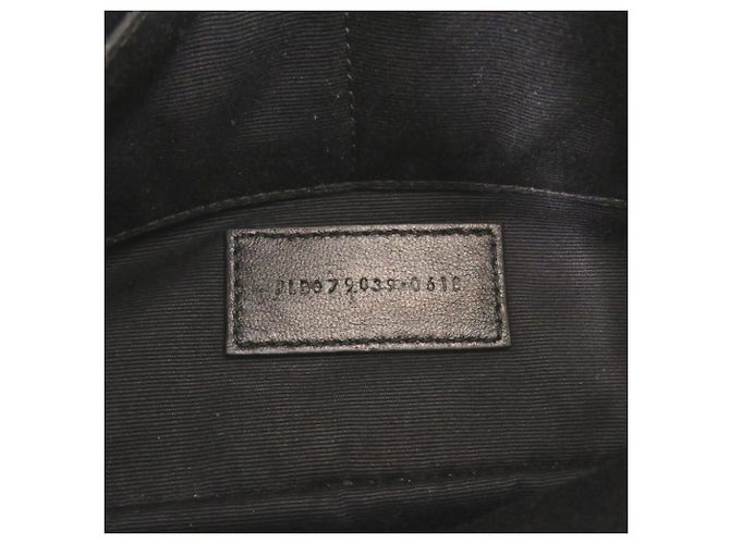 Borsa a pochette in pelle nera Yves Saint Laurent Nero - vista 7
