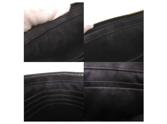Borsa a pochette in pelle nera Yves Saint Laurent Nero - vista 9