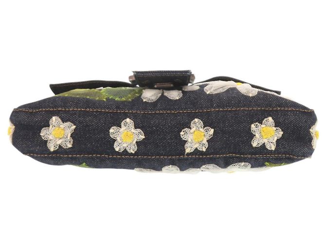 Fendi Flower Mamma Bucket Schultertasche Marineblau - Ansicht 3