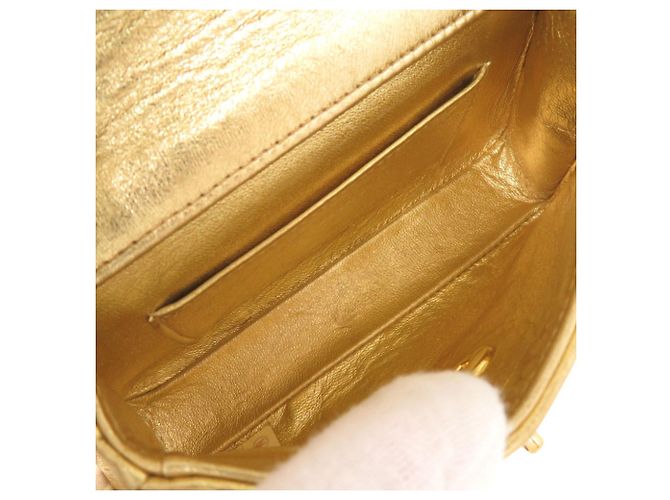 Chanel Coco Mark Lammleder Kettentasche mit goldfarbenen Hardware Golden - Ansicht 6