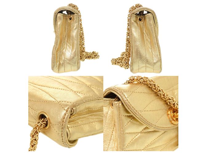 Chanel Coco Mark Lammleder Kettentasche mit goldfarbenen Hardware Golden - Ansicht 8