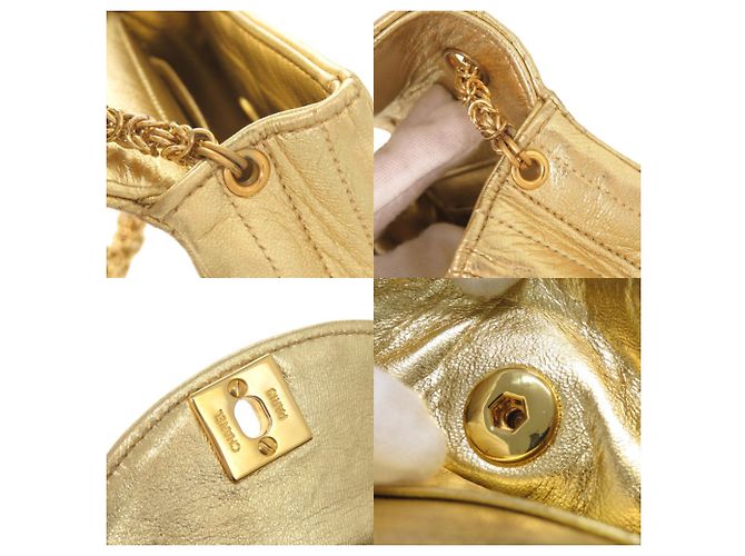 Chanel Coco Mark Lammleder Kettentasche mit goldfarbenen Hardware Golden - Ansicht 9