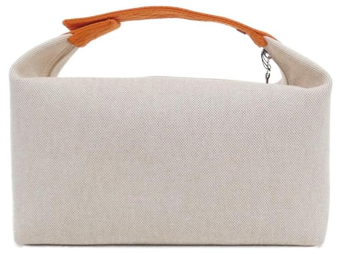 Hermès Hermes Bride à Black GM Handbag Pouch Beige Orange - view 2