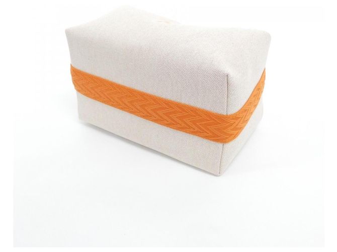Hermès Hermes Bride à Black GM Handbag Pouch Beige Orange - view 3