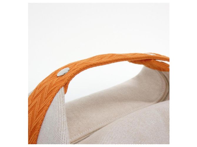 Hermès Hermes Bride à Black GM Handbag Pouch Beige Orange - view 5