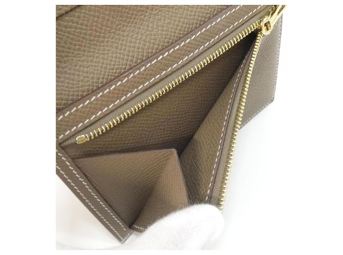 Hermès Hermes Bearn Compact Bill Wallet Taupe - view 10