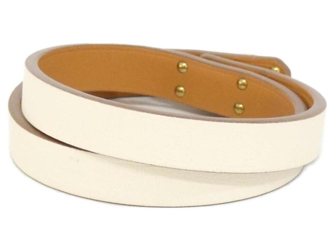 Hermès Pulsera de dijes Hermes Mini Kelly Double Tour Blanco - vista 2